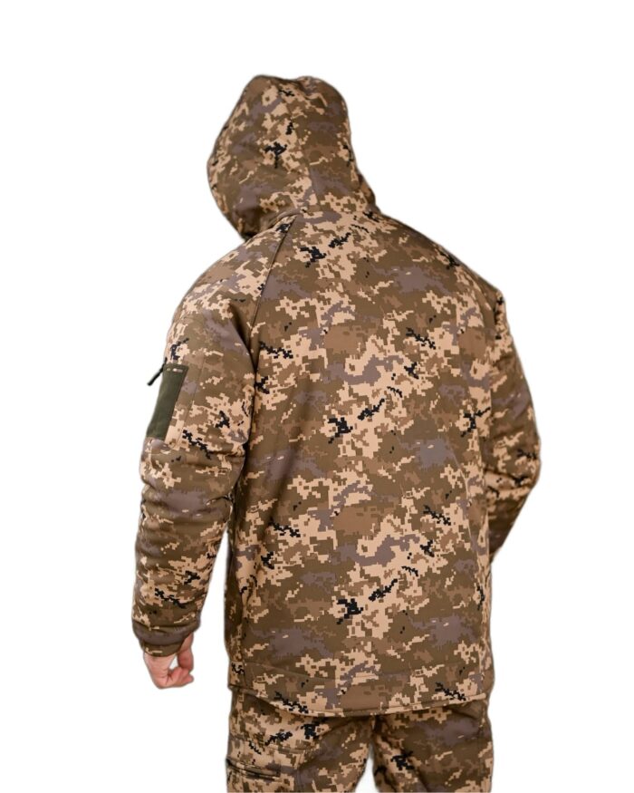 Зимова тактична куртка Softshell + Omni-Heat -20°C Піксель - Зображення 7