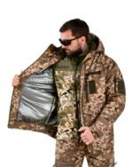 Зимова тактична куртка Softshell + Omni-Heat -20°C Піксель