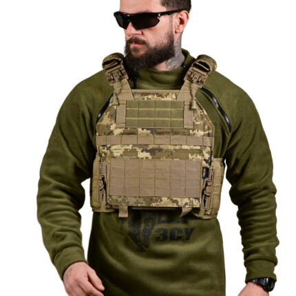 Плитоноска Plate carrier Cordura 4 точки скидання Піксель