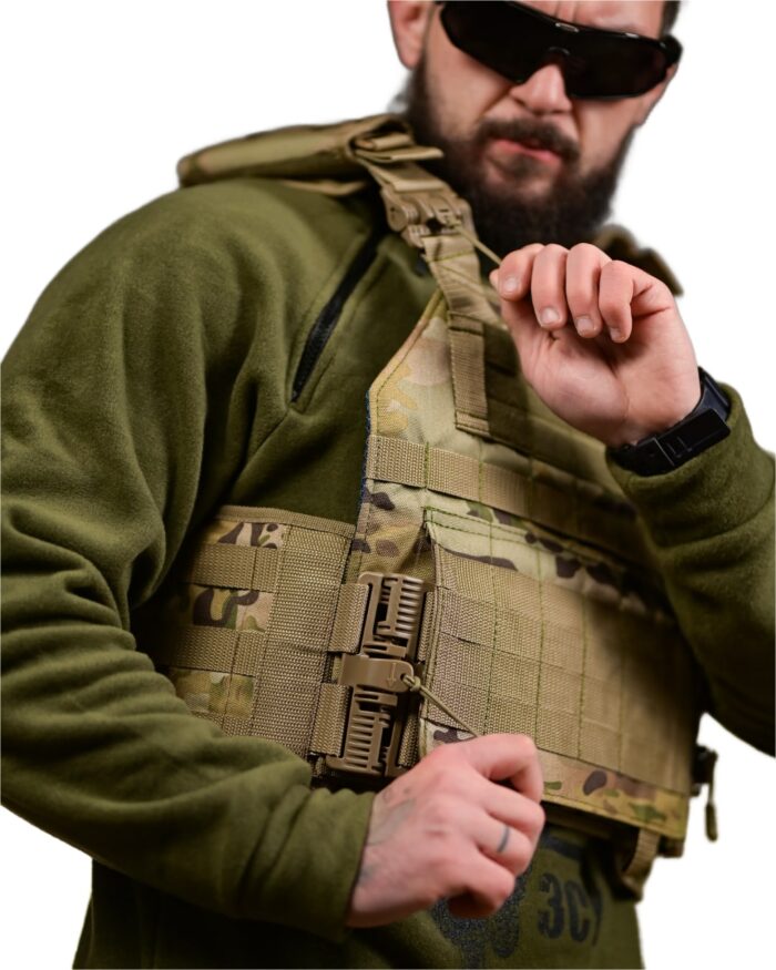 Плитоноска Plate carrier Cordura 4 точки скидання Мультикам - Зображення 6