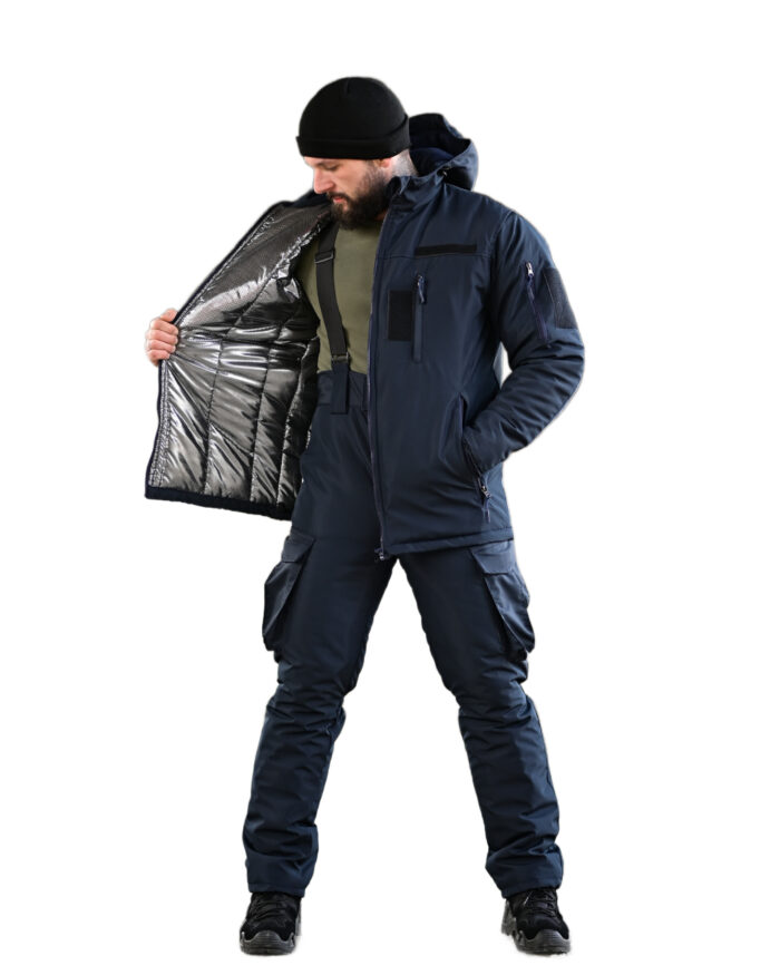 Зимовий тактичний костюм Northern 2 в 1 Primaloft + Omni-Heat Синій - Зображення 1