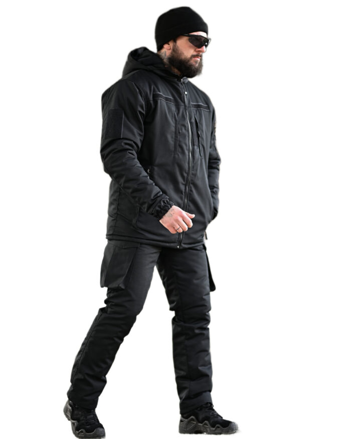 Зимовий тактичний костюм Northern 2 в 1 Primaloft + Omni-Heat Чорний - Зображення 2