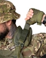 Тактична плитоноска з підсумками Cordura 4 точки скидання Олива - Зображення 5