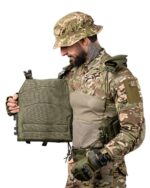 Тактична плитоноска з підсумками Cordura 4 точки скидання Олива - Зображення 6