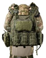 Тактична плитоноска з підсумками Cordura 4 точки скидання Олива