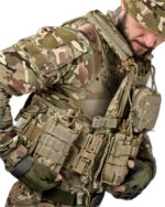 Тактична плитоноска з підсумками Cordura 4 точки скидання Мультикам - Зображення 6