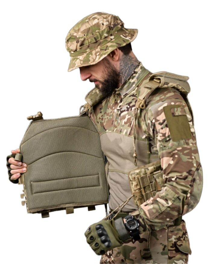 Тактична плитоноска з підсумками Cordura 4 точки скидання Мультикам - Зображення 10