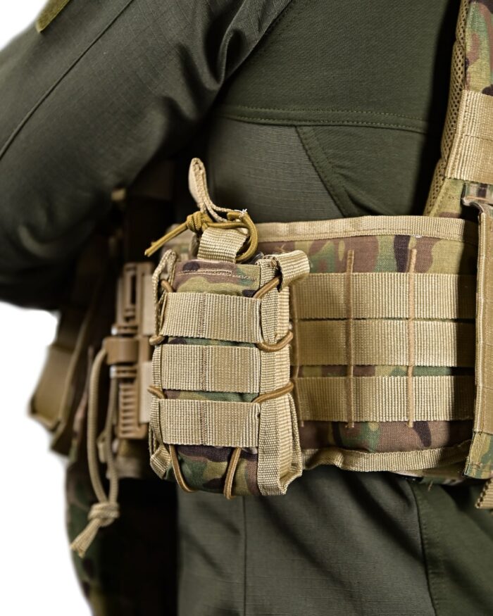 Тактична плитоноска Attack з напашником та підсумками CORDURA Мультикам - Зображення 6