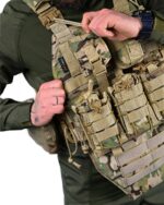 Тактична плитоноска Attack з напашником та підсумками CORDURA Мультикам - Зображення 8