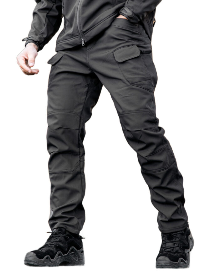 Тактичні штани Maximus Softshell з флісовою підкладкою Темно сірий - Зображення 7