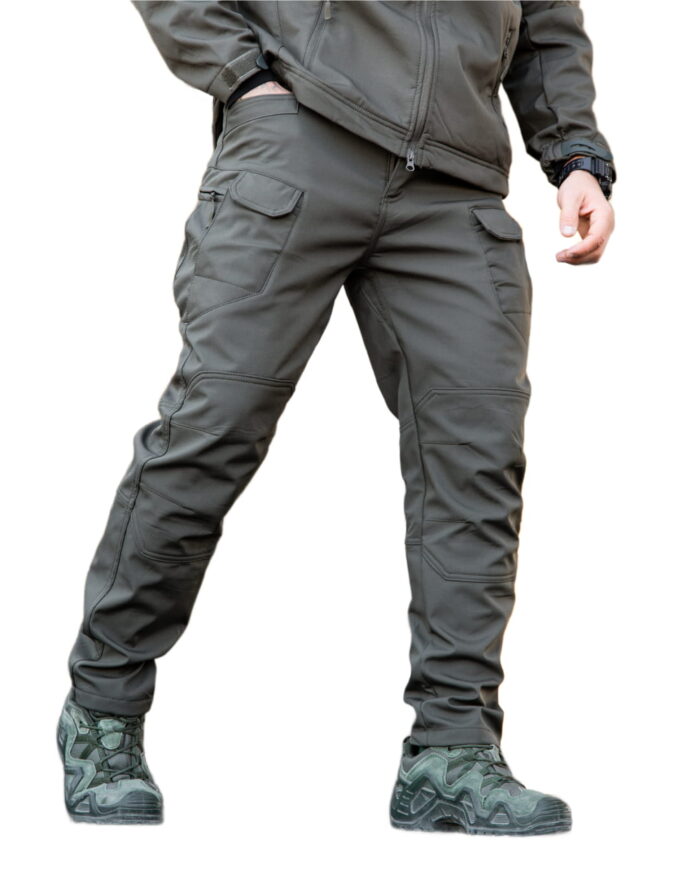 Тактичні штани Maximus Softshell з флісовою підкладкою Оливковий - Зображення 2