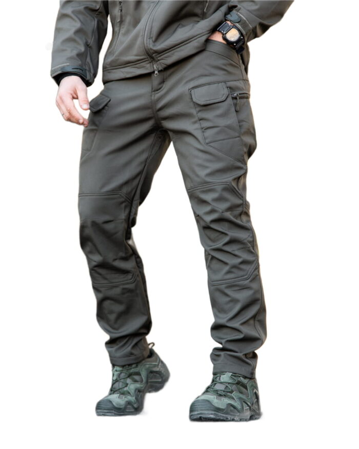 Тактичні штани Maximus Softshell з флісовою підкладкою Оливковий - Зображення 1