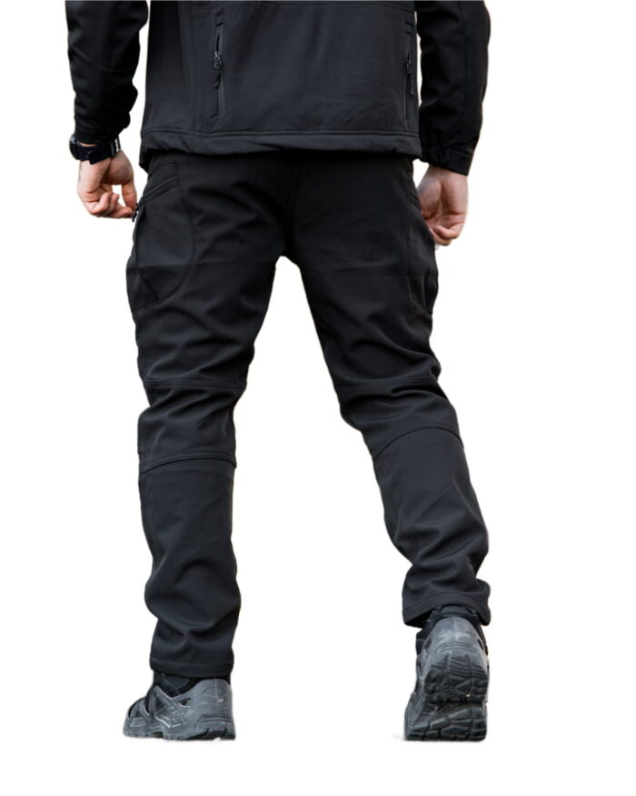 Тактичні штани Maximus Softshell з флісовою підкладкою Чорний - Зображення 3