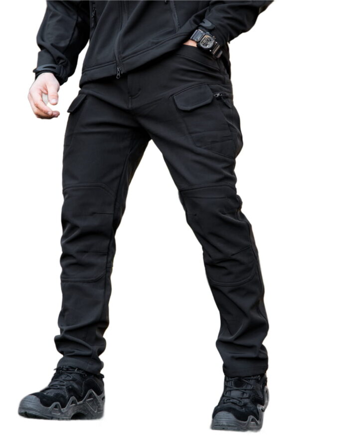 Тактичні штани Maximus Softshell з флісовою підкладкою Чорний - Зображення 1