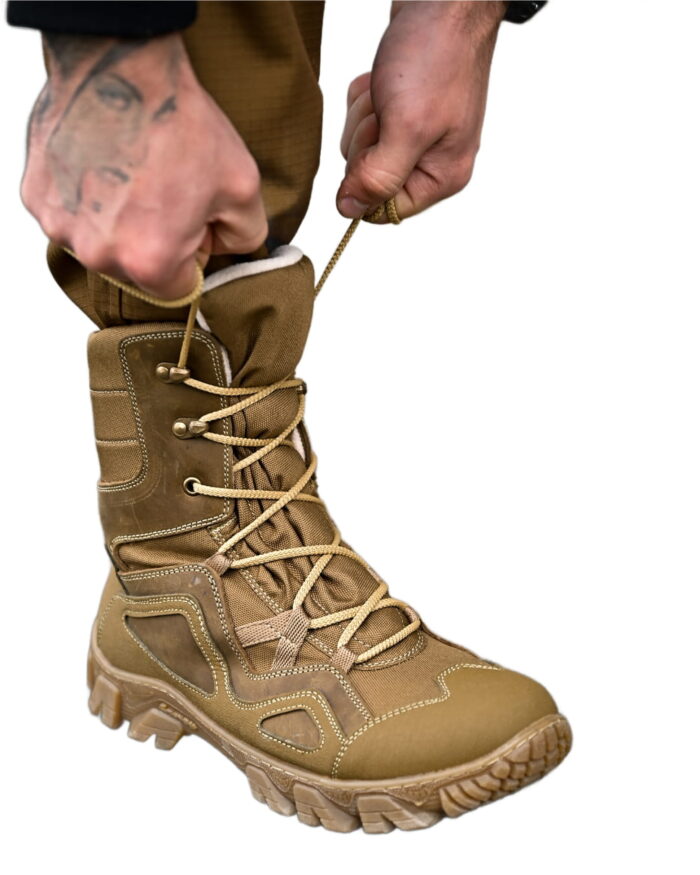 Тактичні черевики Protect з натурального нубуку та флісового утеплювача - Зображення 6