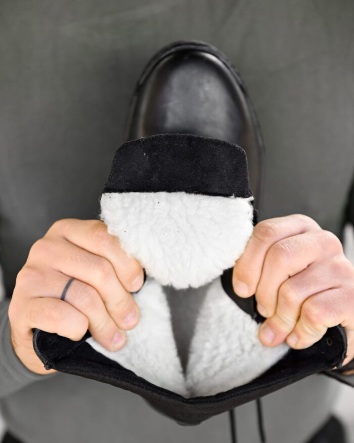 Черевики тактичні зимові з натуральної шкіри Typhoon Black - Зображення 6