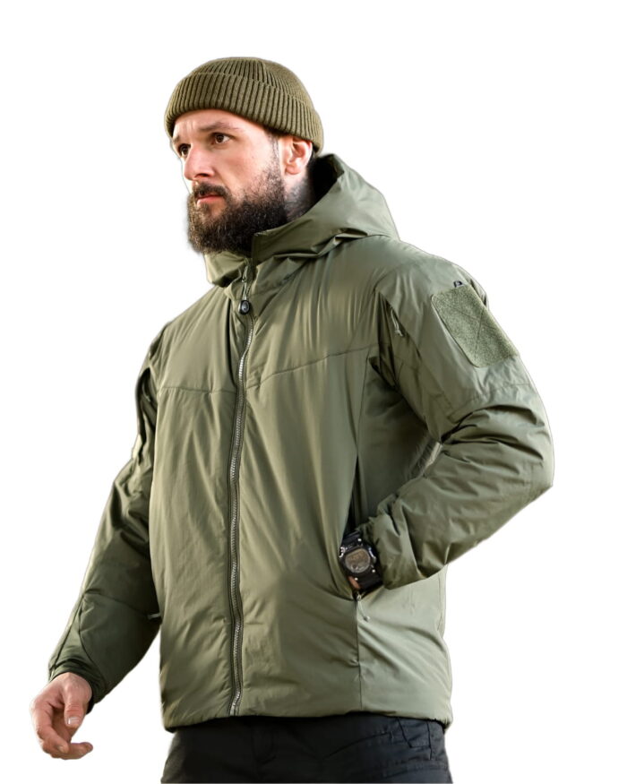 Зимова тактична куртка YINREN Scorpion (Gore Windstopper + G-Loft утеплювач) Олива - Зображення 3