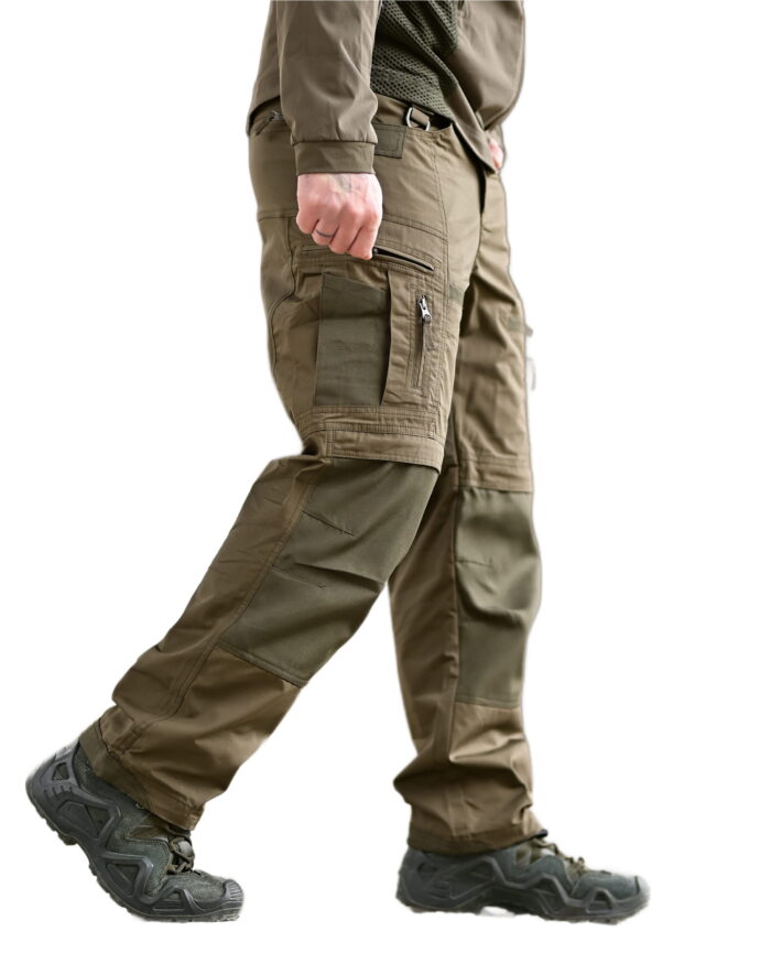 Тактичні штани Yinren 4.0 ріп-стоп з посиленими зонами Оливковий - Зображення 4