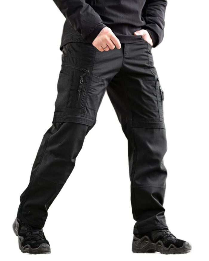 Тактичні штани Yinren 4.0 ріп-стоп з посиленими зонами Чорний - Зображення 2