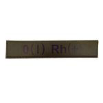 Військовий шеврон група крові O(I) Rh(+), Dark olive