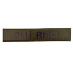Військовий шеврон група крові O(I) Rh(-), Dark olive