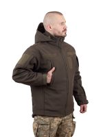 Куртка Vik-Tailor з флісовою кофтою Softshell, Dark olive, 44 - Зображення 3