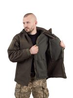 Куртка Vik-Tailor з флісовою кофтою Softshell, Dark olive, 44 - Зображення 8