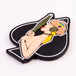 ПВХ Патч "Дівчина-піка" блонд 7.5x9 см Morale Patch, Black - Зображення 2