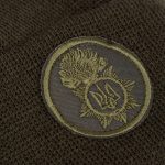 Шапка в'язана на флісі з відворотом і кокардою НГУ, Olive - Зображення 2
