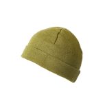 Шапка в'язана на флісі з відворотом, Olive