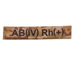 Військовий шеврон група крові AB(IV) Rh(+), MultiCam