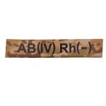 Військовий шеврон група крові AB(IV) Rh(-), MultiCam