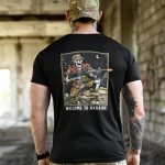 Тактична футболка BORN OF WAR Welcome to Ukraine Чорна