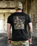 Тактична футболка BORN OF WAR Welcome to Ukraine Чорна