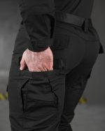Літній тактичний костюм Убакс+Штани Rip-Stop Black SWAT - Зображення 3