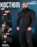 Літній тактичний костюм Убакс+Штани Rip-Stop Black SWAT - Зображення 8