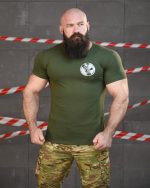 Тактична Бавовняна футболка NECRONIMICON хостер олива НП5203 - Зображення 3