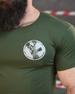 Тактична Бавовняна футболка NECRONIMICON хостер олива НП5203 - Зображення 5