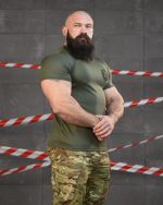 Тактична потовідвідна футболка SABUR череп олива ВТ6557 - Зображення 3