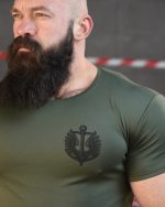 Тактична потовідвідна футболка SABUR череп олива ВТ6557 - Зображення 5