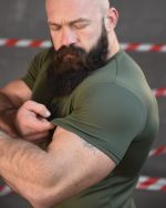 Тактична потовідвідна футболка SABUR череп олива ВТ6557 - Зображення 6