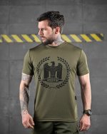 Тактична потовідвідна футболка OBLIVION SPQR олива ДЛ6580 - Зображення 2