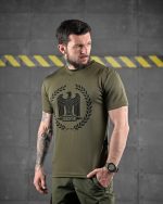 Тактична потовідвідна футболка OBLIVION SPQR олива ДЛ6580 - Зображення 3