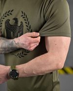 Тактична потовідвідна футболка OBLIVION SPQR олива ДЛ6580 - Зображення 5