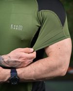 Тактична футболка 5.11 олива/чорний ПП7651 - Зображення 5