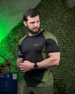 Тактична футболка 5.11 black/oliva ПП7650 - Зображення 2