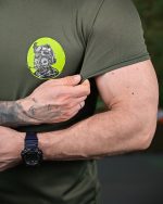 Тактична волога відводна футболка Soldier oliva ПП7618 - Зображення 4