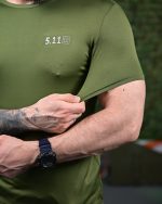 Компресійна футболка 5.11 олива ПП7647 - Зображення 4