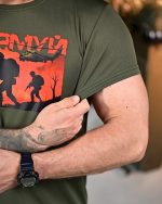 Тактична вологовідвідна футболка «Штурмуй» оливкова - Зображення 5