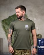 Тактична вологовідвідна футболка «Донецька область» оливкова - Зображення 2